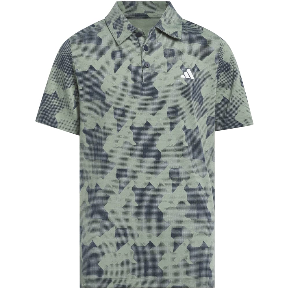 adidas Jr Printed Scripted Polo Collegiate Years