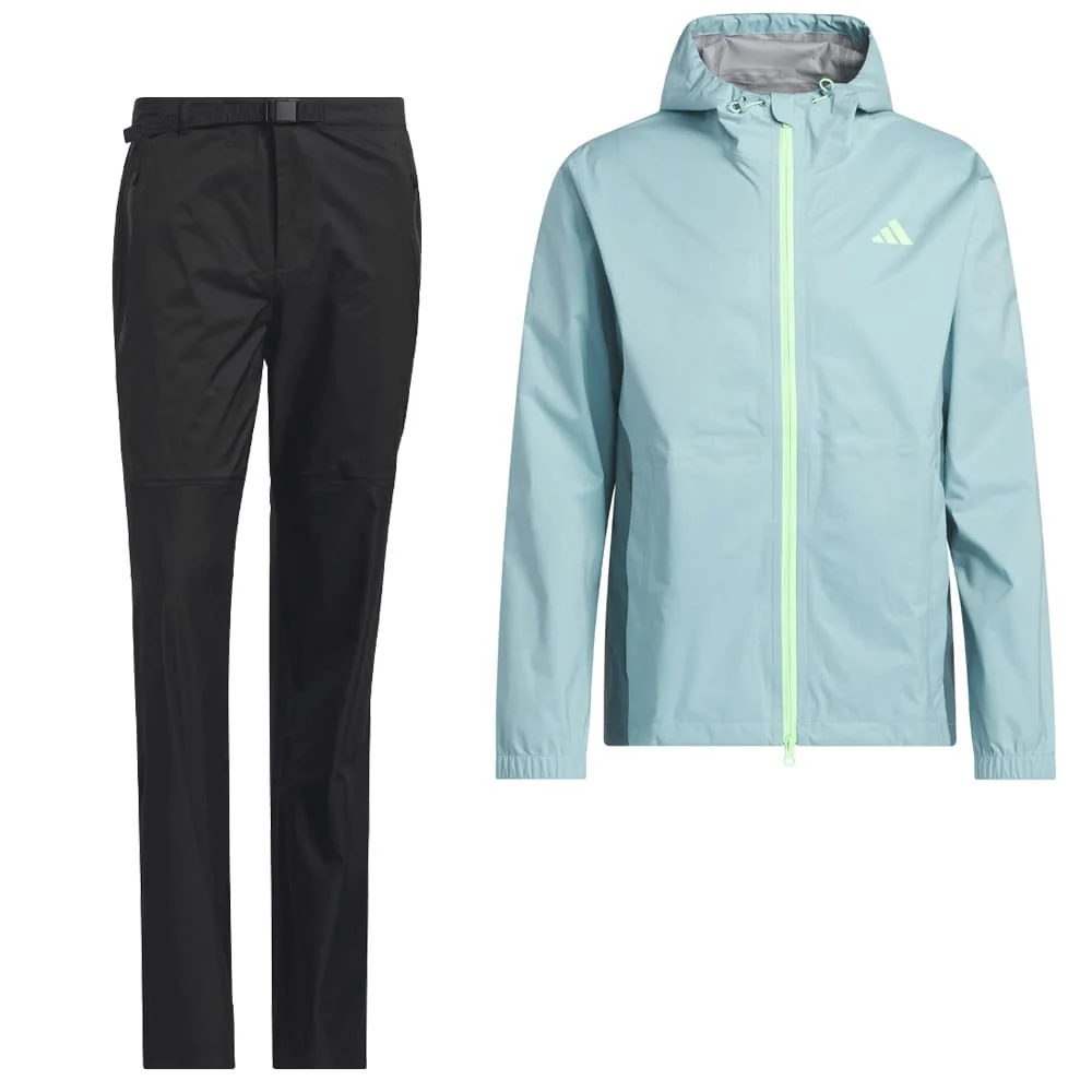 Adidas Rain.Rdy Ultimate365 Tour Climaproof Plus Waterproof Rain Suit Ton Jacket Trousers