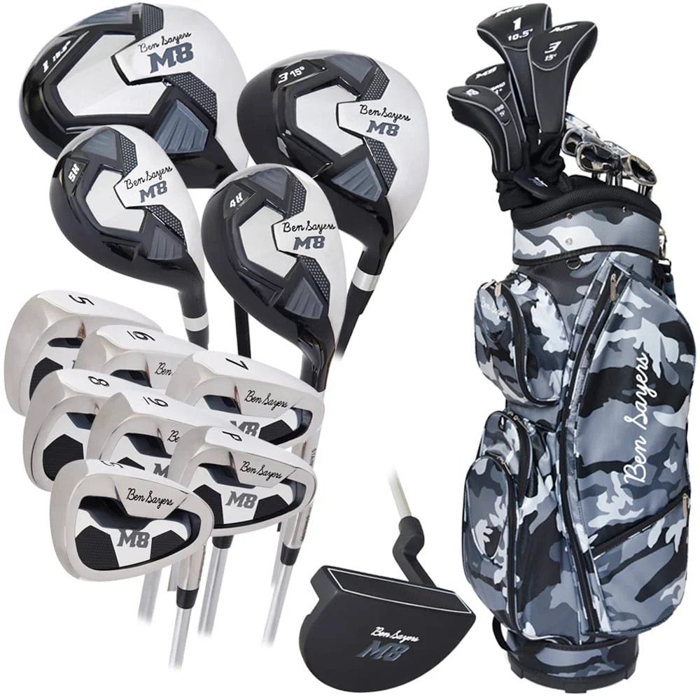 Ben Sayers M8 13-Piece Cart Bag Package Set - Camo - +1" Longer