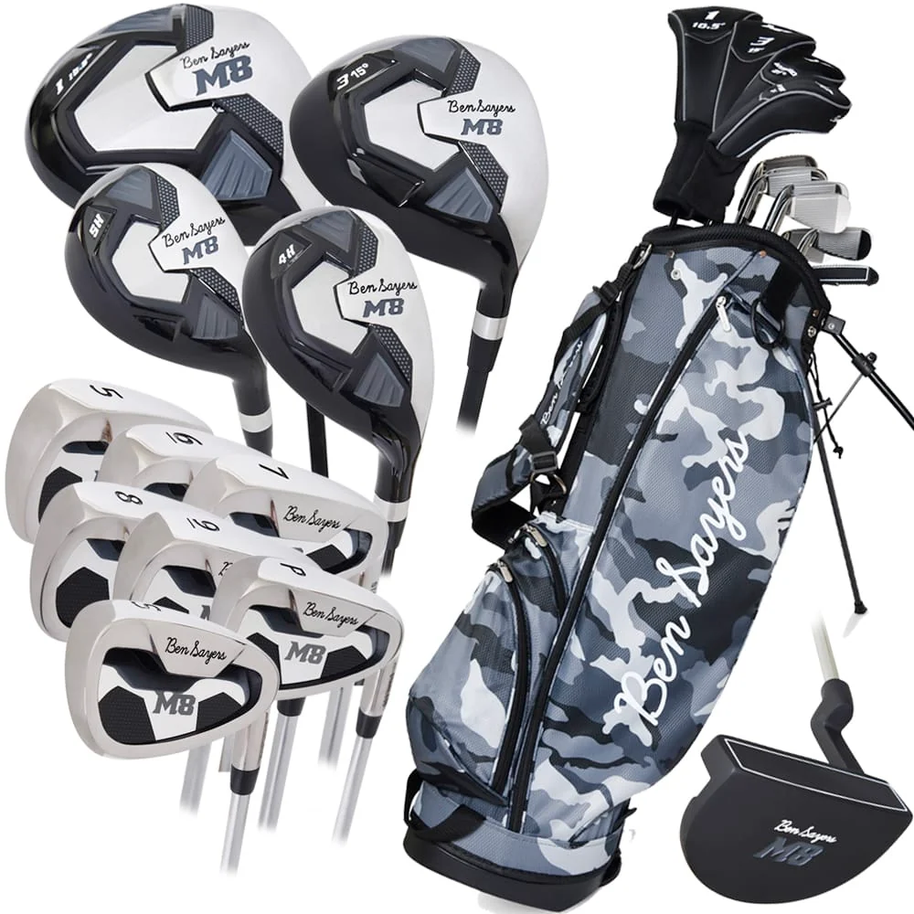 Ben Sayers M8 13-Piece Stand Bag Package Set - Camo
