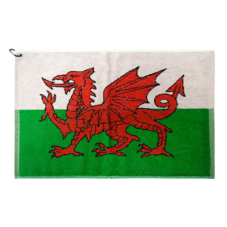 Brand Fusion Tri-Fold Velour Wales Flag Golf Towel / TW03WAL