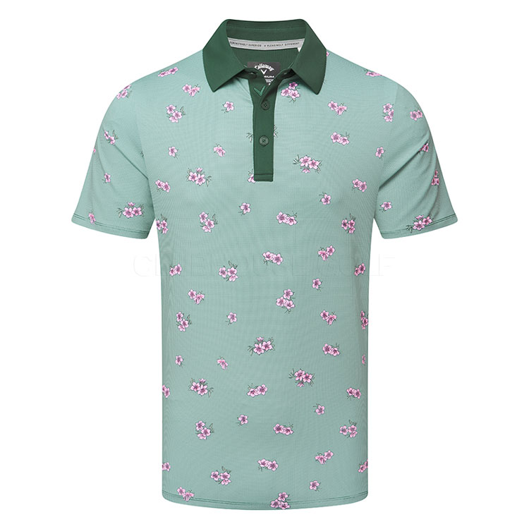 Callaway Azalea Gingham Print Polo Galapagos Cgksg084