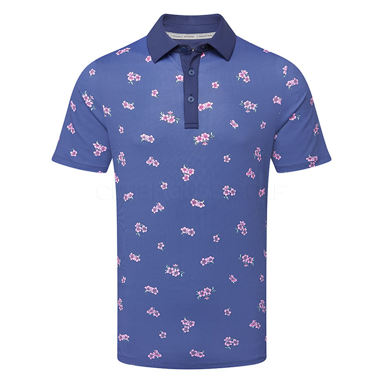 Callaway Azalea Gingham Print Polo Peacoat Cgksg084