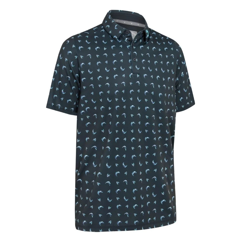 Callaway Clothing Abstract Chev Polo Caviar