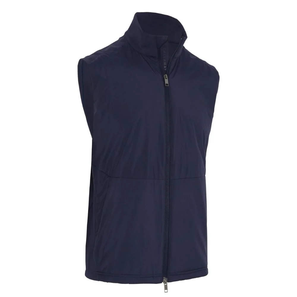 Callaway Clothing Mixed Media Full Zip Vest 2025 Peacoat
