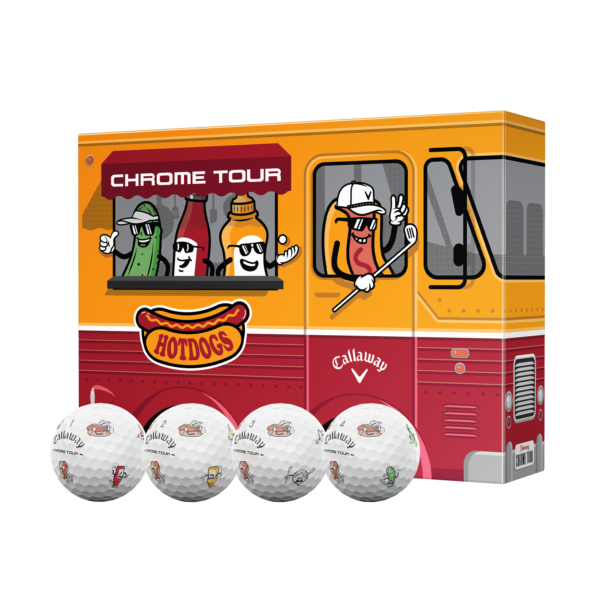 Callaway Golf Chrome Tour Hot Dog Balls