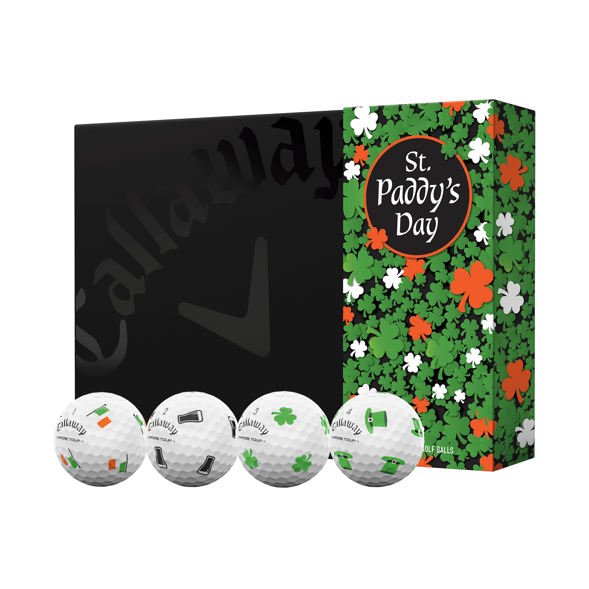 Callaway Golf Chrome Tour Luck Of Irish Balls