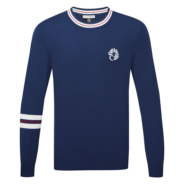 Callaway Legacy Triple Track Blocked Crew Neck Sweater Medieval Cggfg0c5