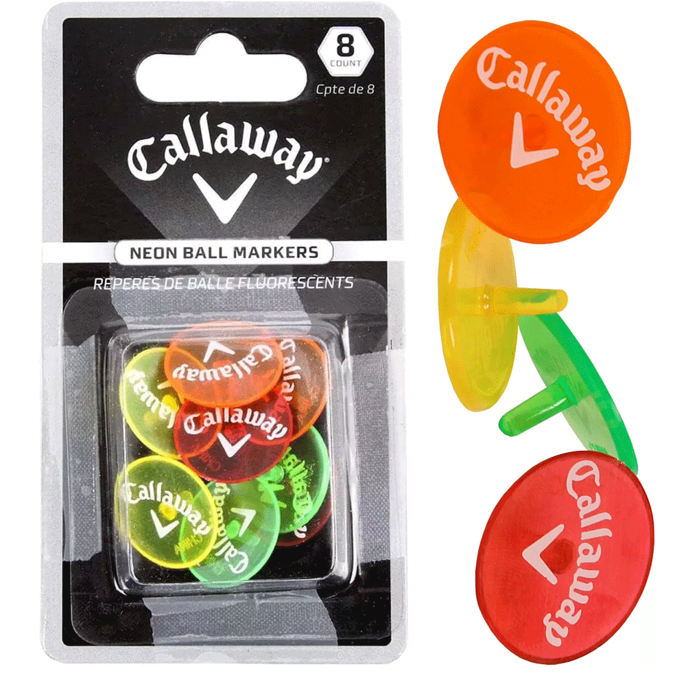 Callaway NEON GOLF BALL MARKERS X 8 PACK