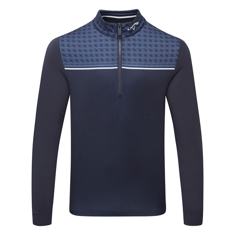 Callaway Odyssey Printed Block Zip Sweater Peacoat Cgksg0c7
