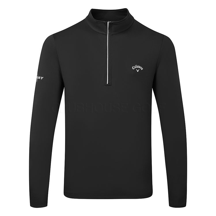 Callaway Solid Tour Zip Sweater Caviar Cgkse0x4