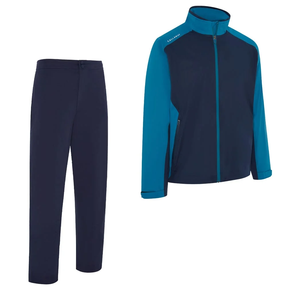 Callaway Stormlite Iii Waterproof Suit Sapphire Peacoat Trousers Short Jacket