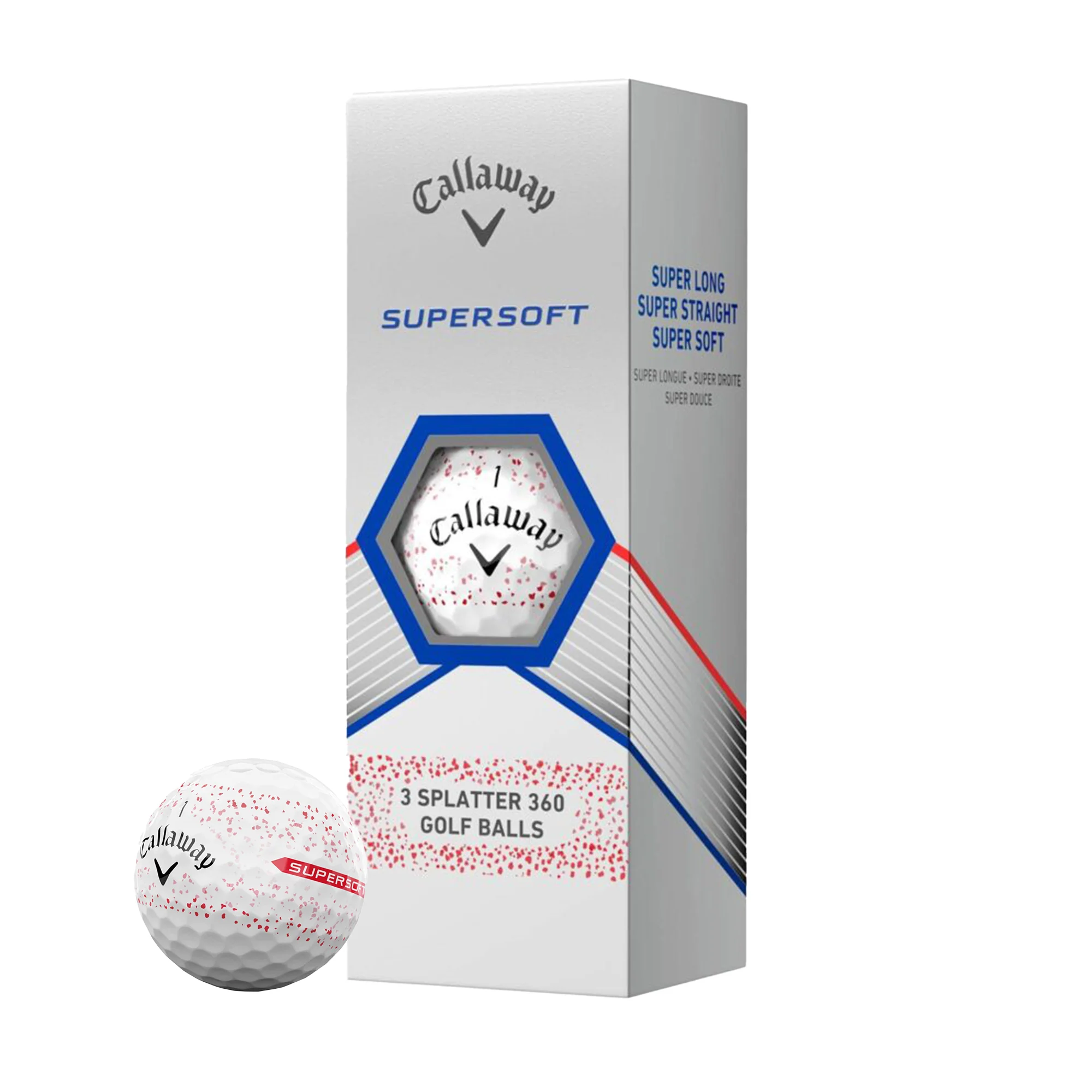 Callaway Supersoft 25 Splatter Pk 3 Balls