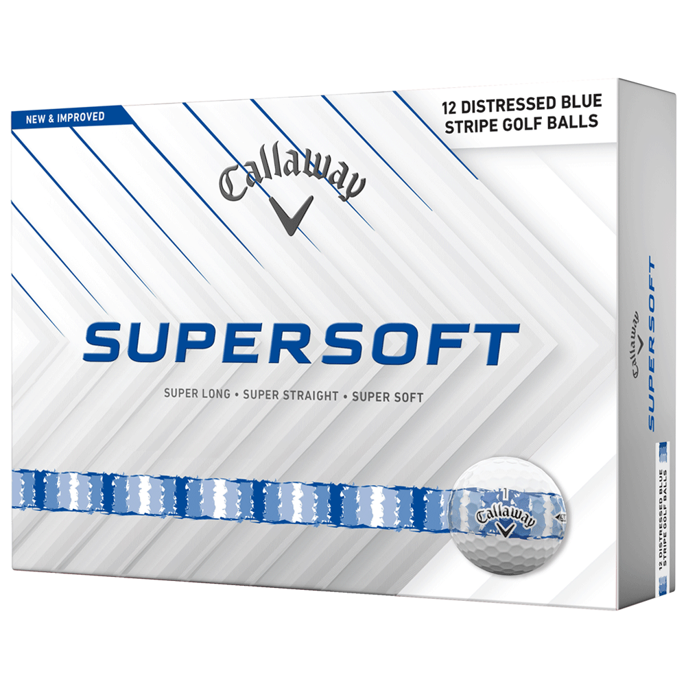 Callaway Supersoft Distressed Stripe Blue Balls
