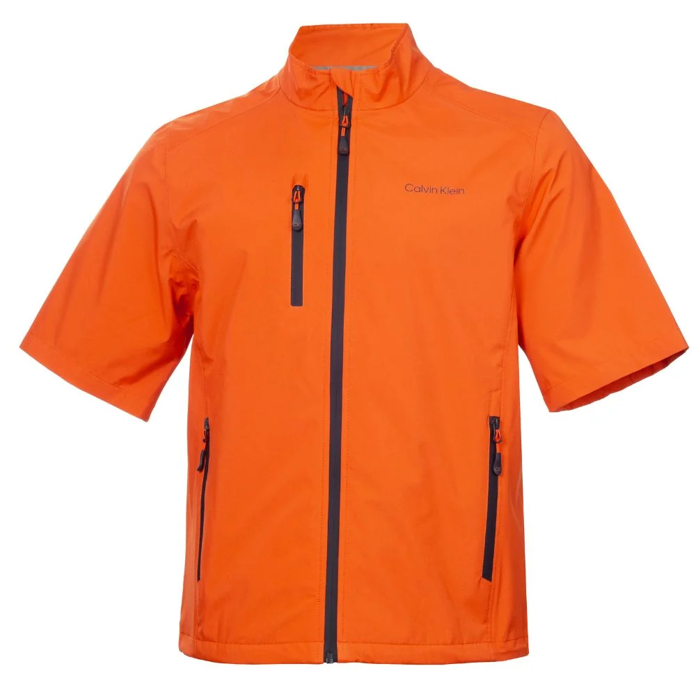 Calvin Klein Acres Short Sleeve Waterproof Jacket 2026 Ckms26166 Mandarin