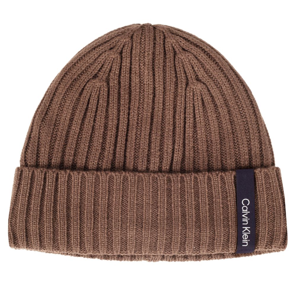 Calvin Klein Albon Ribbed Beanie 2026 Ckma26211 Cedar