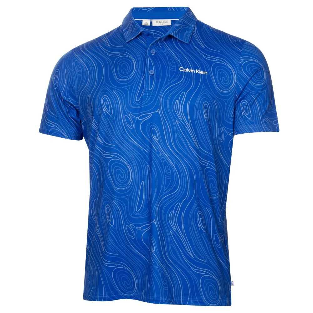 Calvin Klein Marble Print Polo 2026 Ckms26157 Sapphire