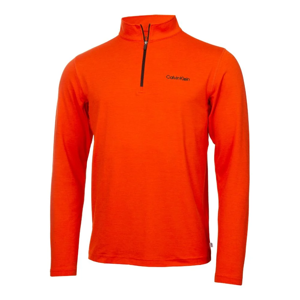 Calvin Klein Newport Zip Pullover Top 2025 Spicy