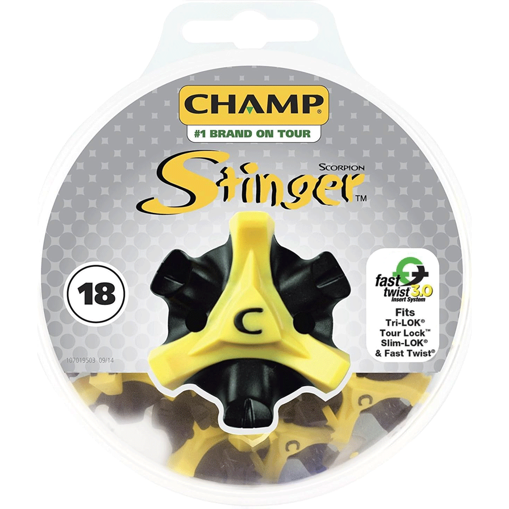 Champ STINGER GOLF SOFT SPIKES - FAST TWIST X 18 PACK +FREE SPIKE WRENCH