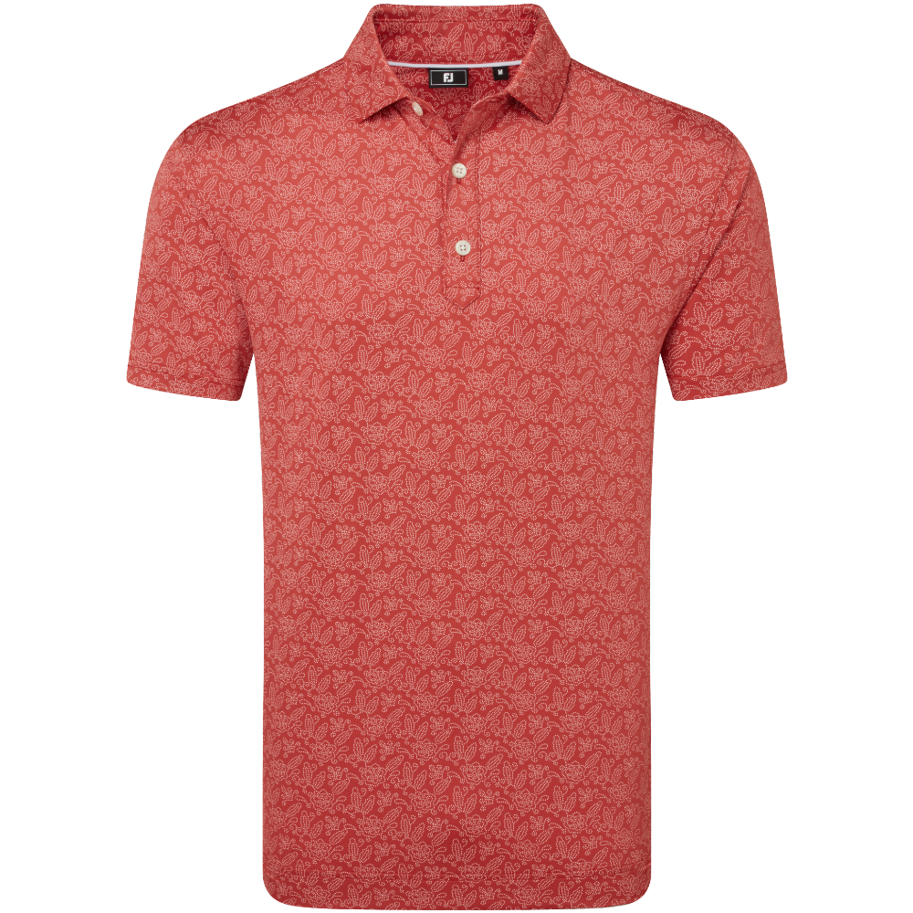 FootJoy 2026 Wing Tip Floral Lisle Polo