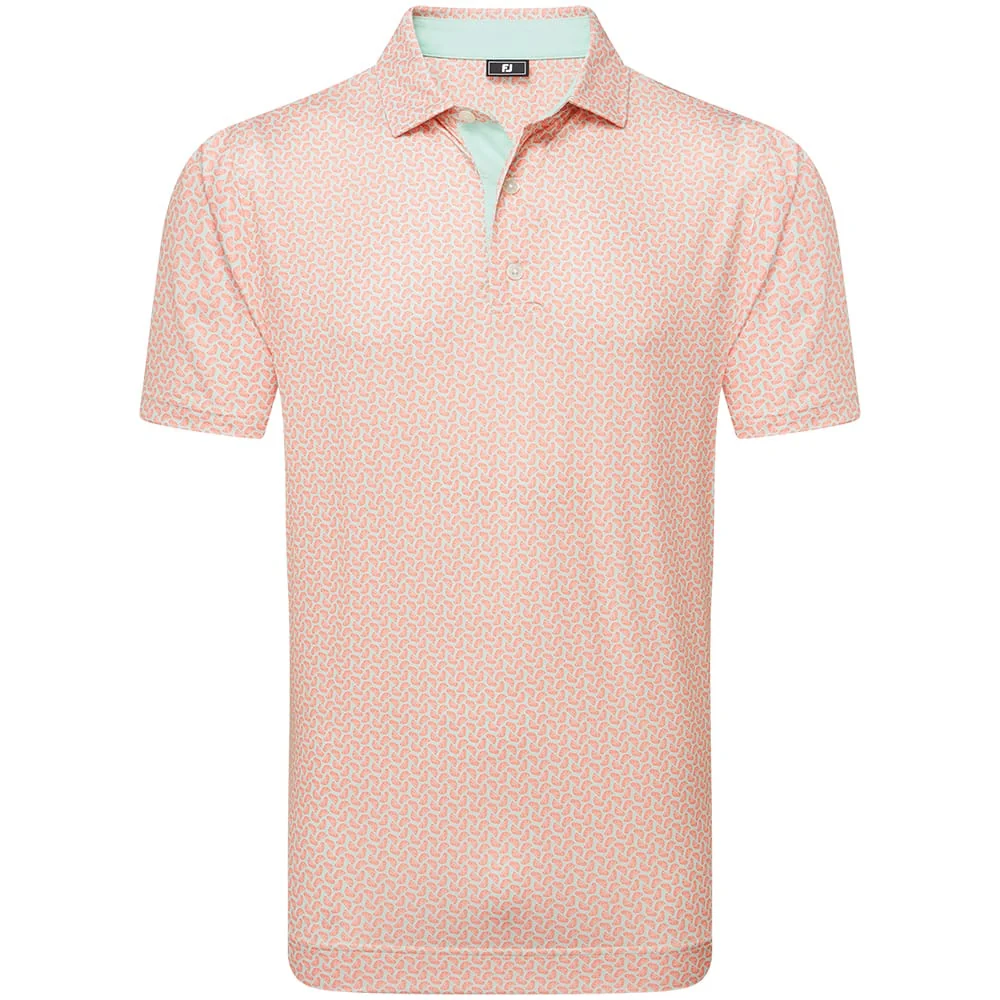 Footjoy Citrus Print Lisle Polo
