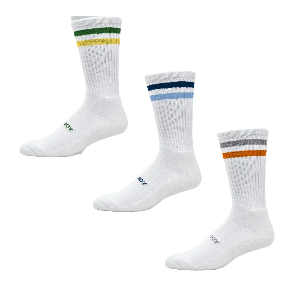 Footjoy Comfortsof Crew Socks Assorted Stripe One Size