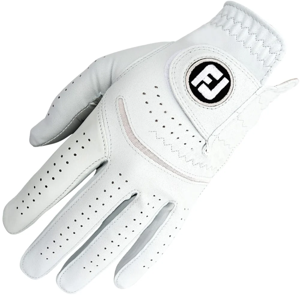 FootJoy Contour FLX Leather Glove - Pearl / Right Handed Golfer / M/L