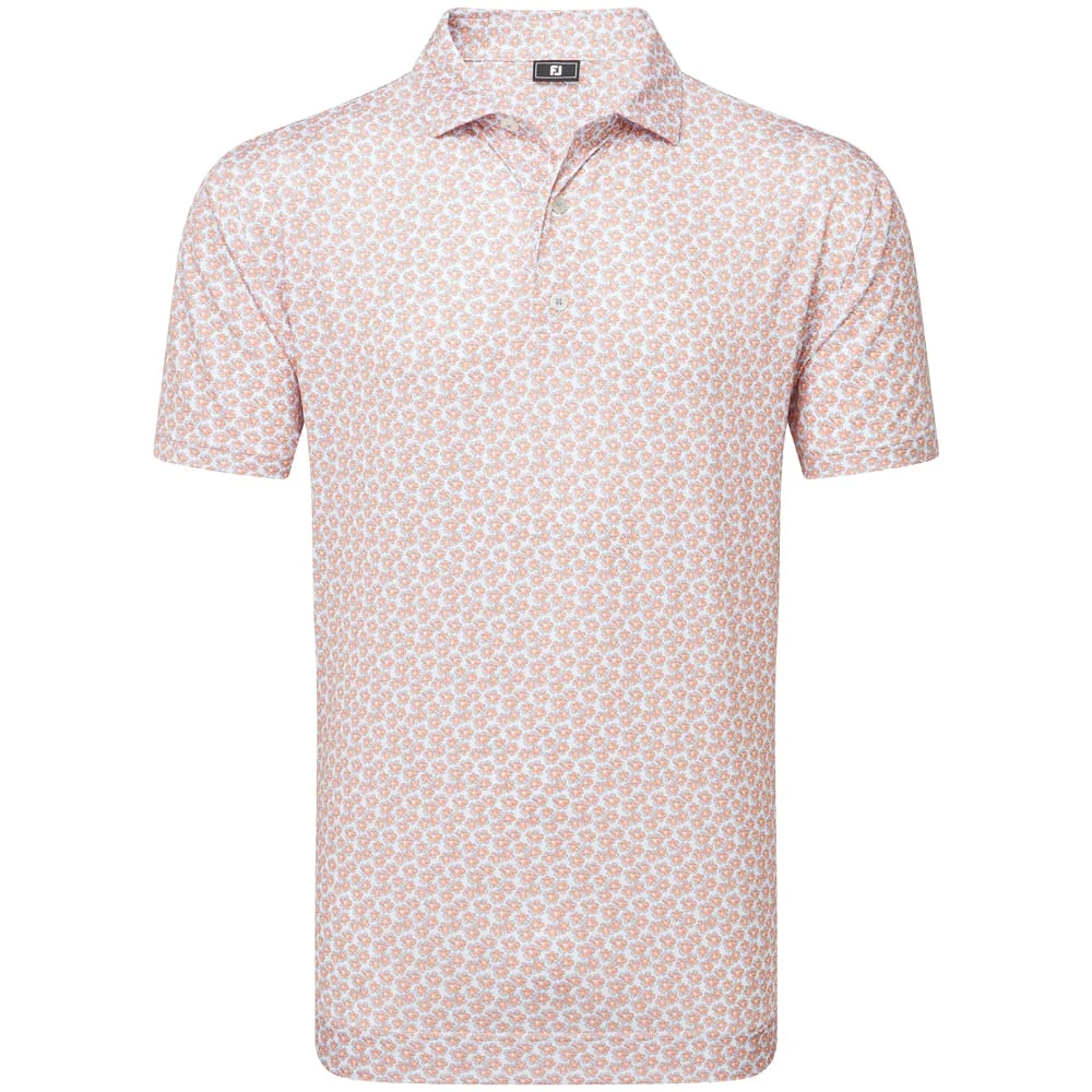 Footjoy Floral Sketch Print Lisle Polo