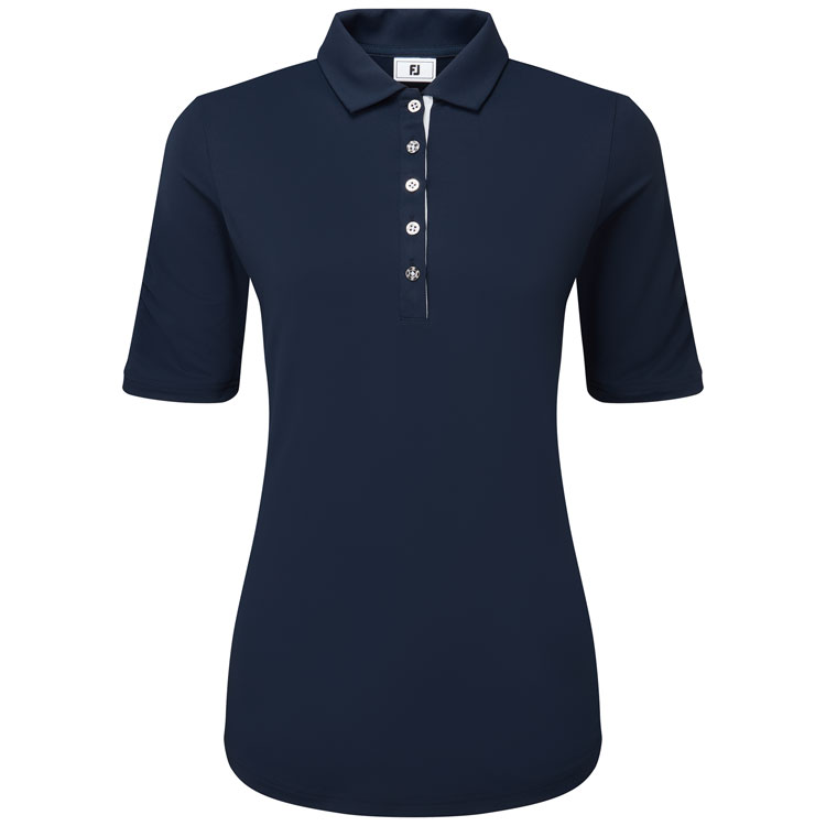 FootJoy Half Sleeve Ruched Lisle Polo Ladies
