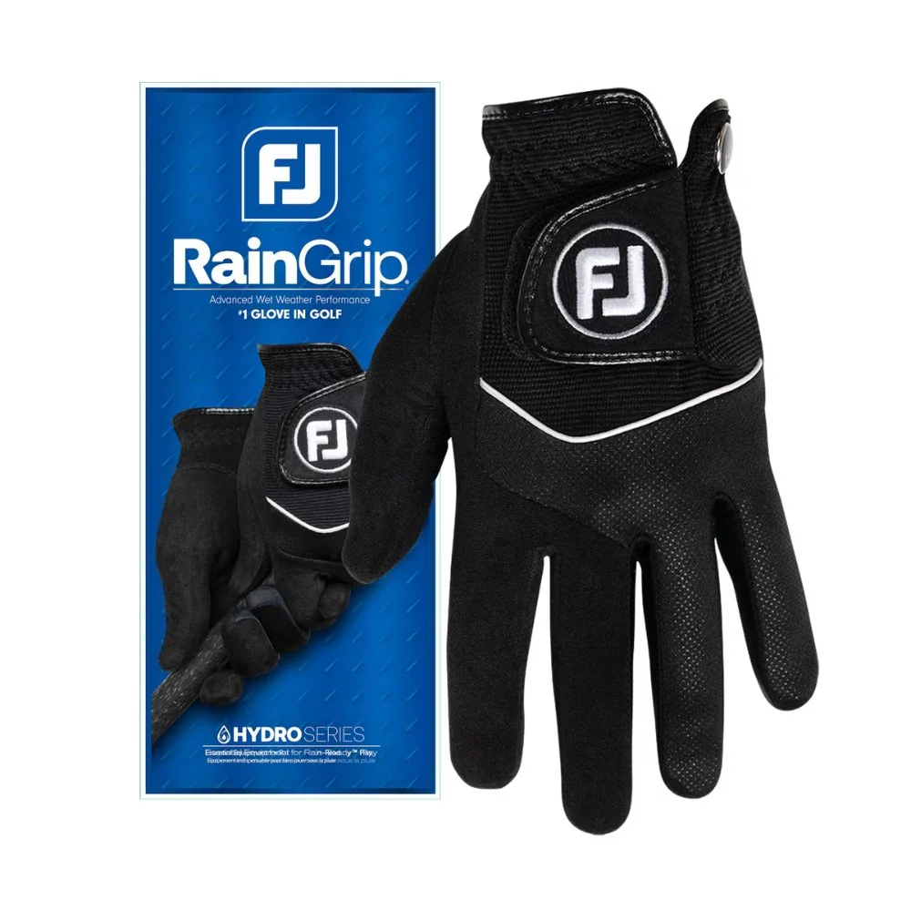 FootJoy Men's RainGrip Golf Glove - 66105E-001 - L / Left Hand (Right Handed Golfer)