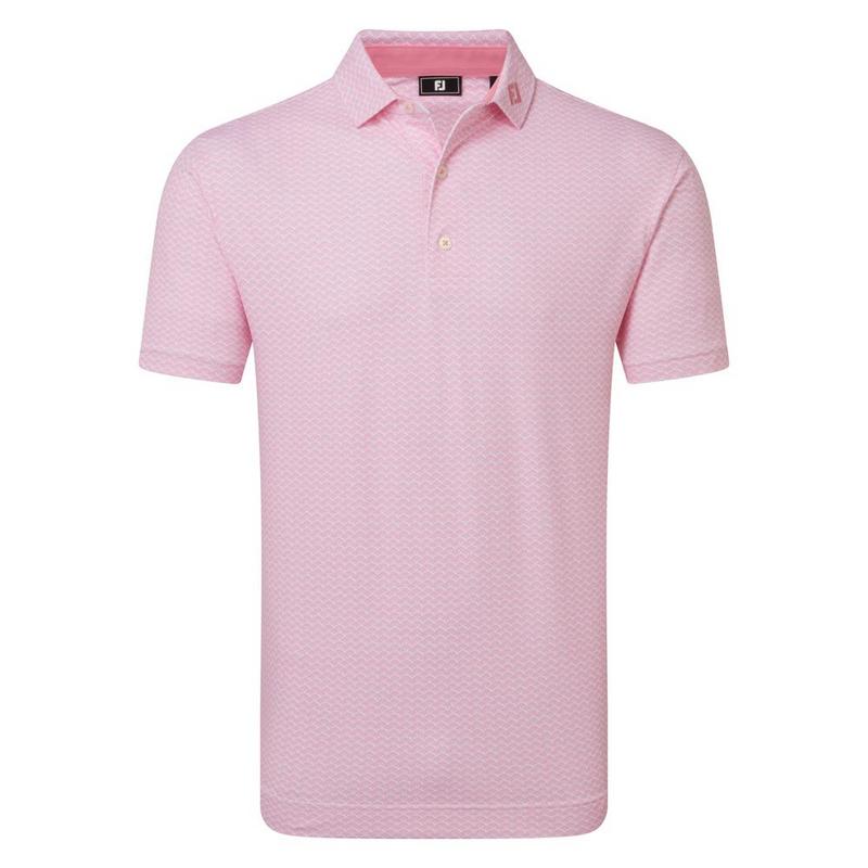 Footjoy Scallop Geo Print Pique Polo