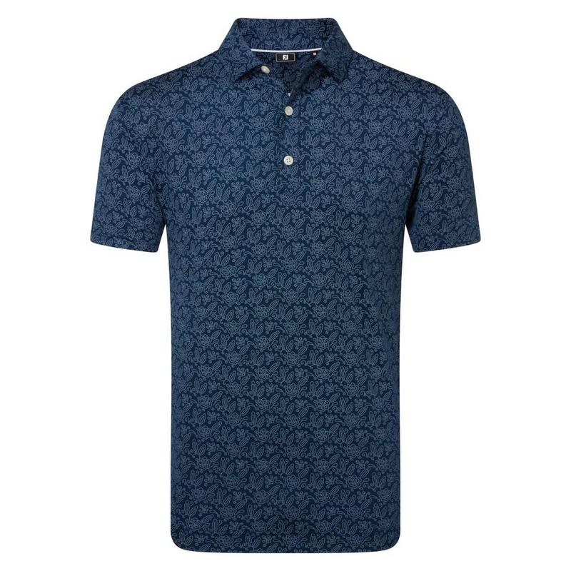 FootJoy Wingtip Floral Print Lisle Polo