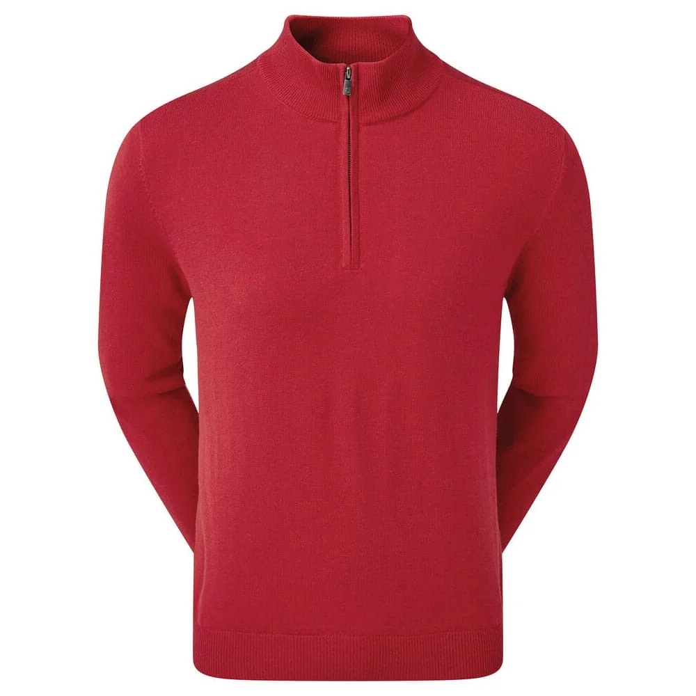Footjoy Wool Blend Zip Lined Pullover