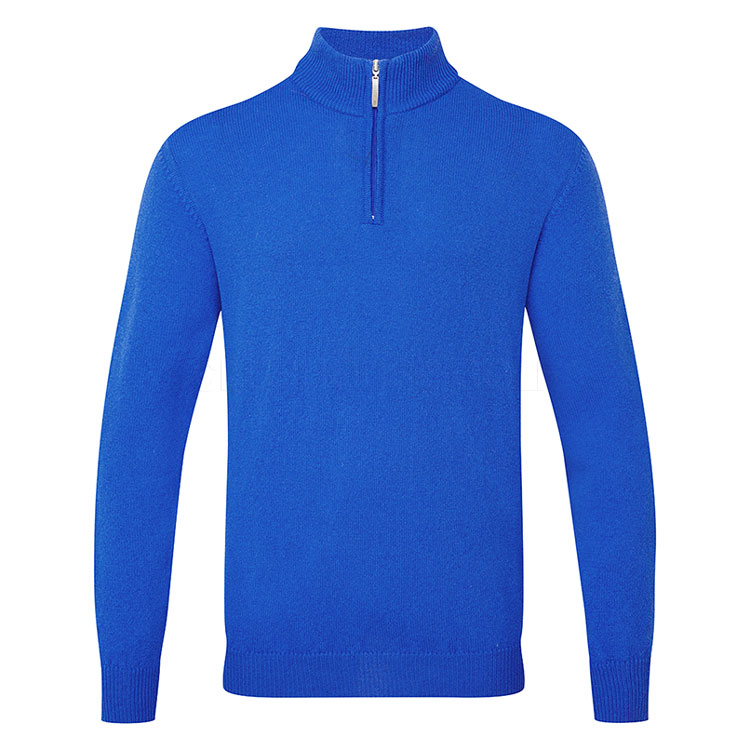 Glenmuir Coll Zip Lambswool Sweater Ascot Mkl7282zn Col