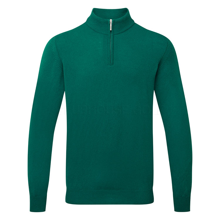 Glenmuir Coll Zip Lambswool Sweater Bottle Mkl7282zn Col