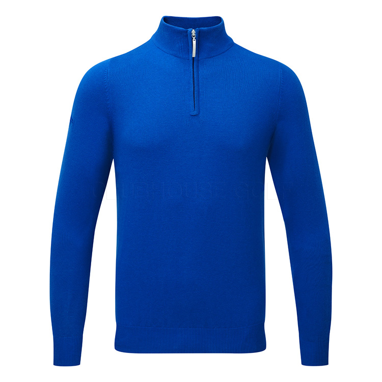 Glenmuir Devon Zip Cotton Sweater Ascot Mkc7381zn