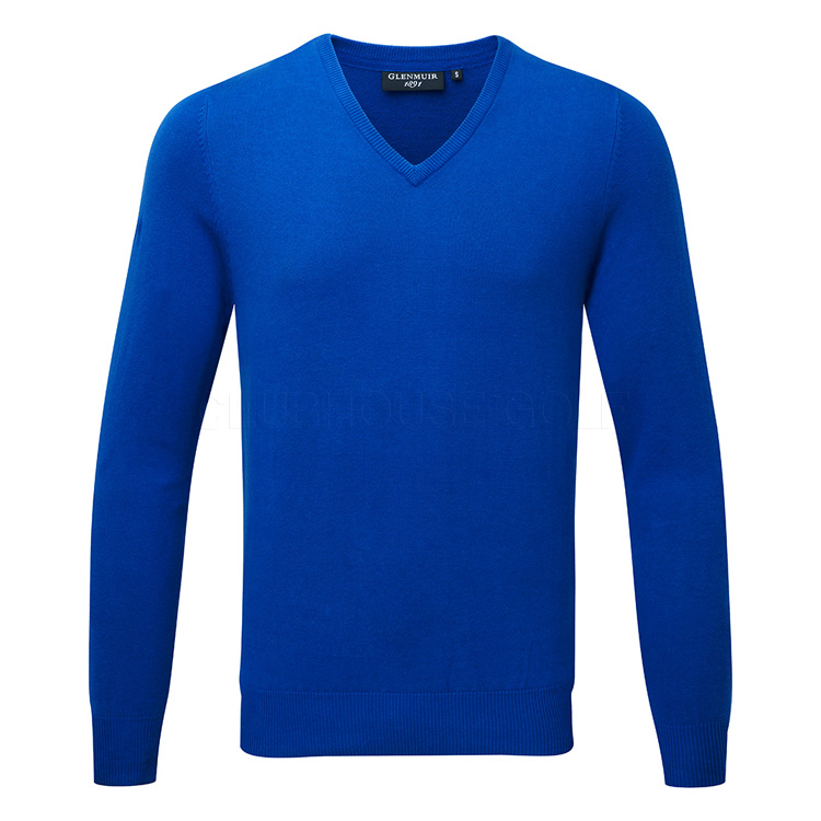Glenmuir Eden V Neck Cotton Sweater Ascot Mkc6884vn