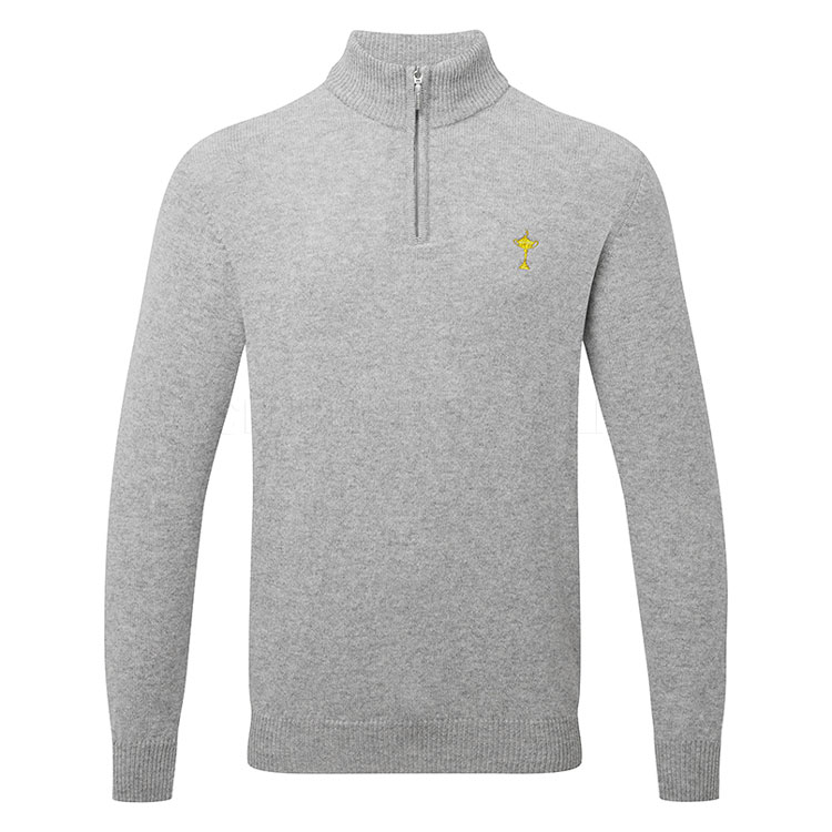 Glenmuir No Images Coll Ryder Cup Zip Lambswool Sweater Light Mkl7282zn Col
