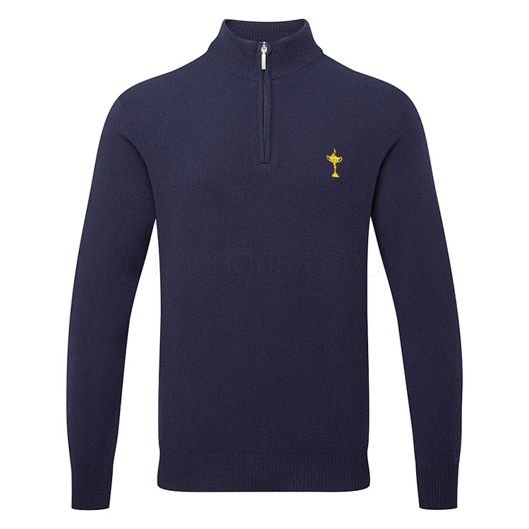 Glenmuir No Images Coll Ryder Cup Zip Lambswool Sweater Mkl7282zn Col
