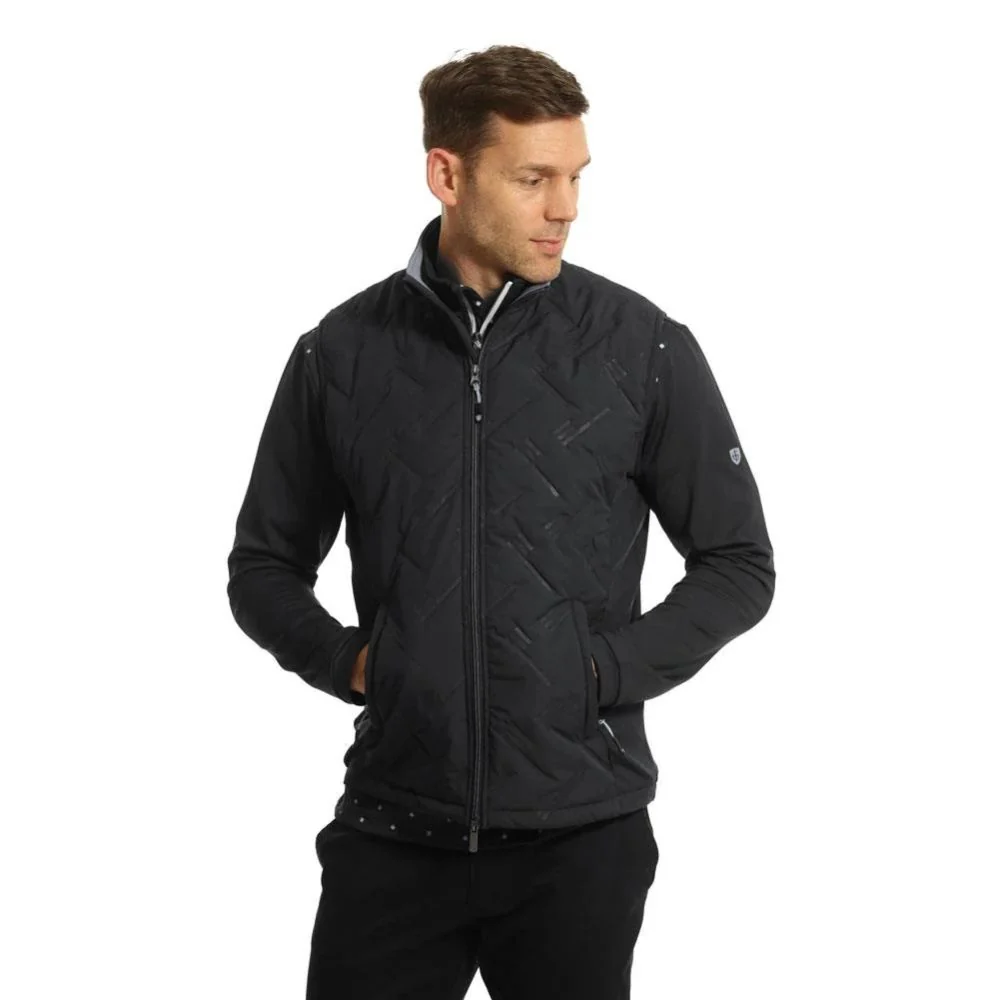 Island Green Heat Welding Quilted Gilet