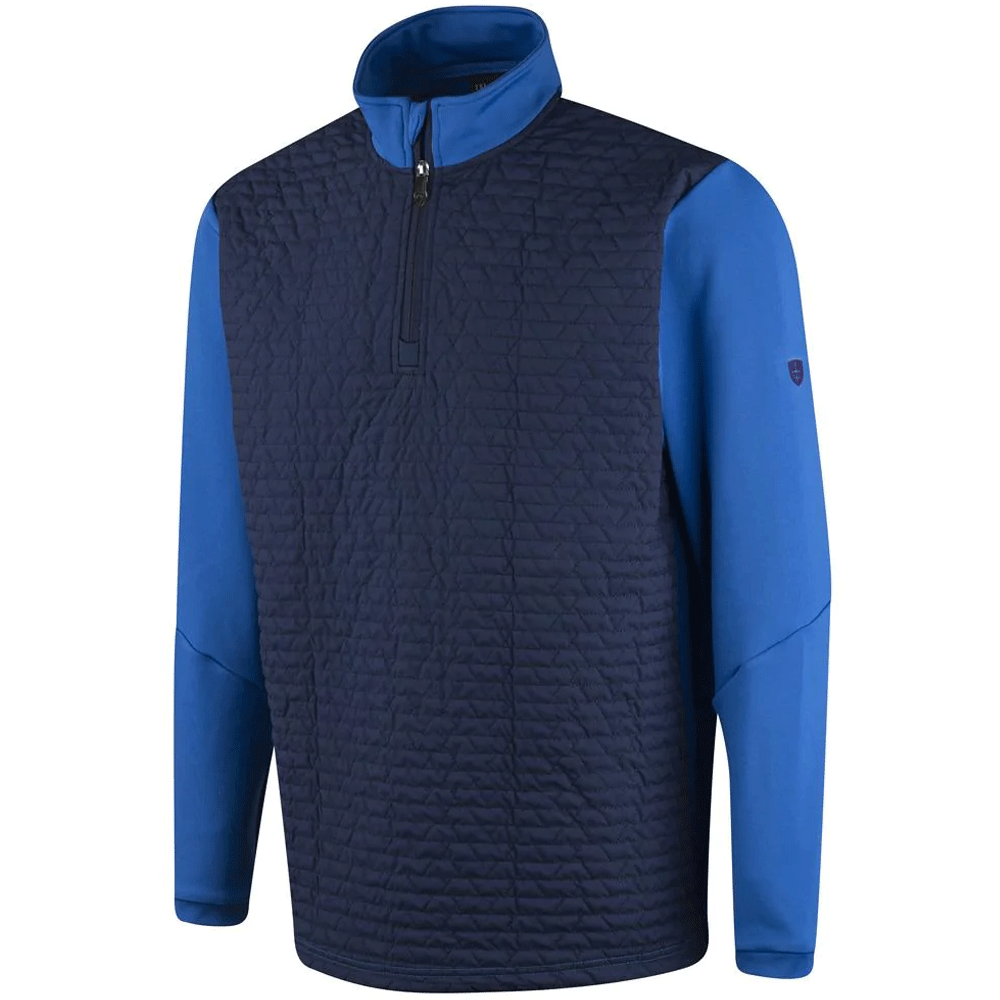 Island Green Quilted Chest Zip Pullover