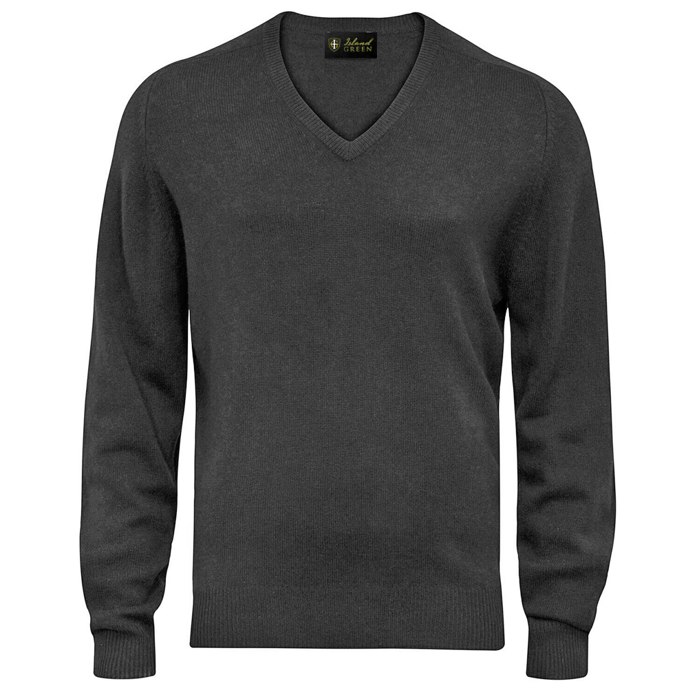 Island Green Supersoft Fine Knit V Neck Jumper