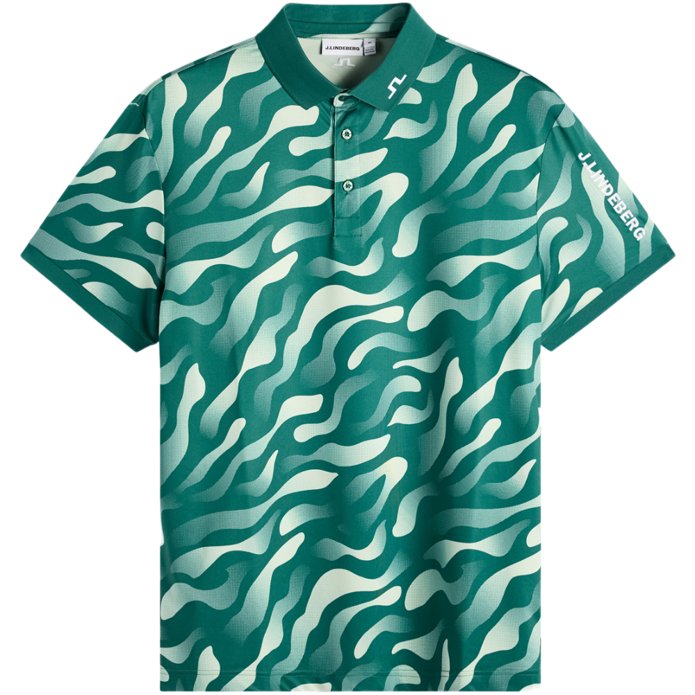 J.Lindeberg Lindeberg 2026 Tour Tech Print Polo Bunker Fade Sub