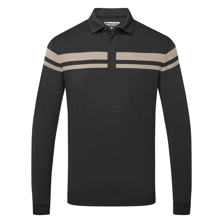 J.Lindeberg Kenny Long Sleeve Stripe Polo Gmjt16832