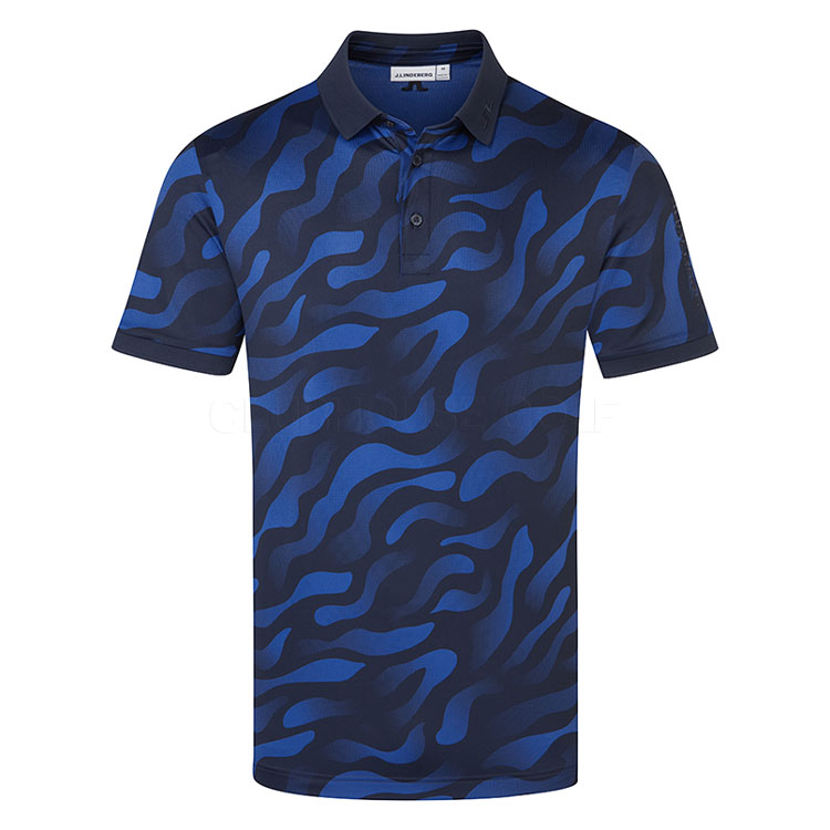 J.Lindeberg Tour Tech Print Polo Bunker Fade Gmjt14652 O602