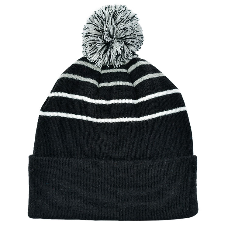 Level 4 Plain Striped Knit Beanie R4hw621