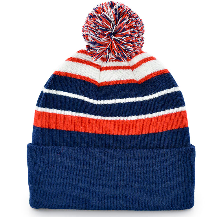 Level 4 Plain Striped Knit Beanie R4hw623