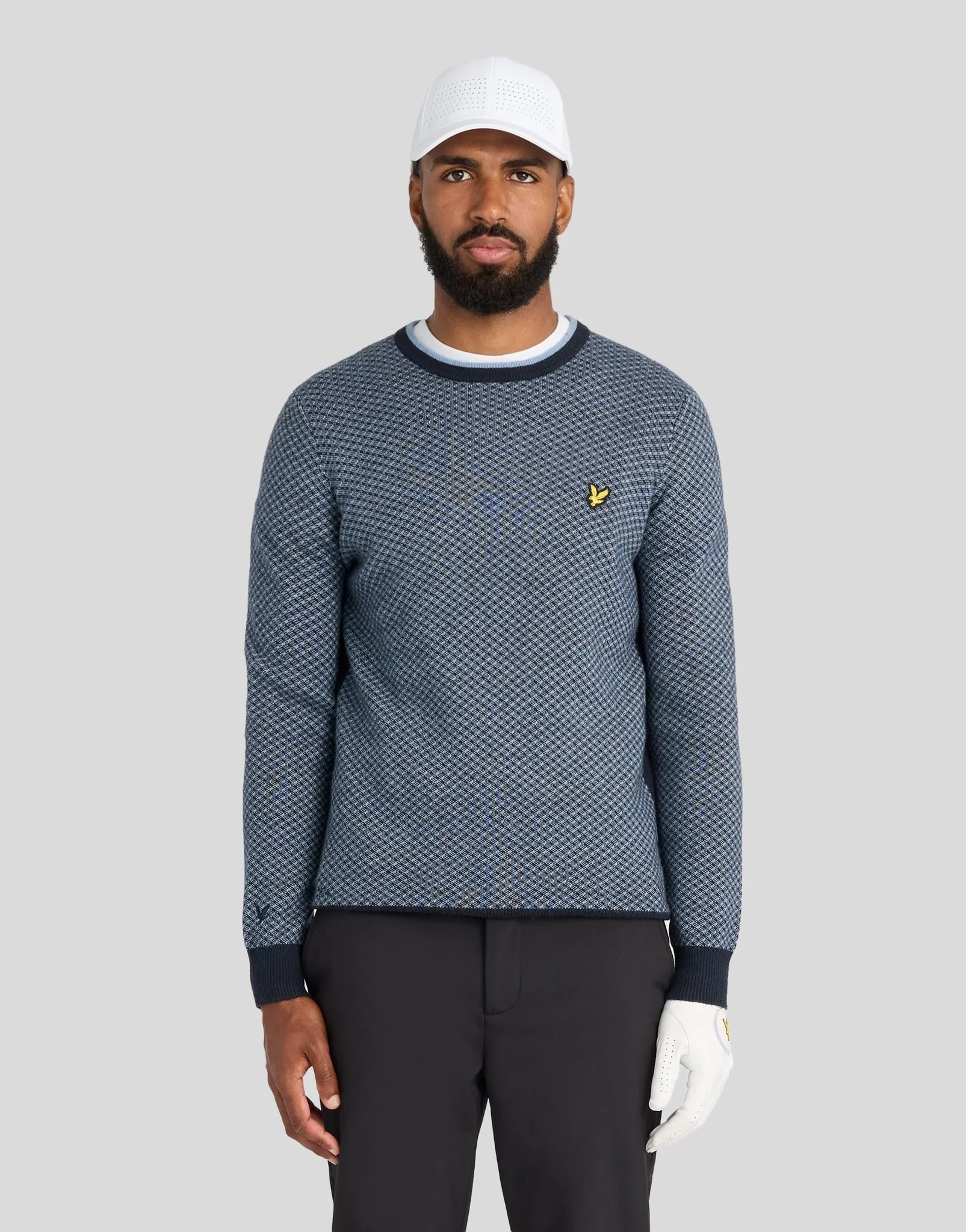 Lyle & Scott Cashmere Blend Crew Neck Jumper Dark