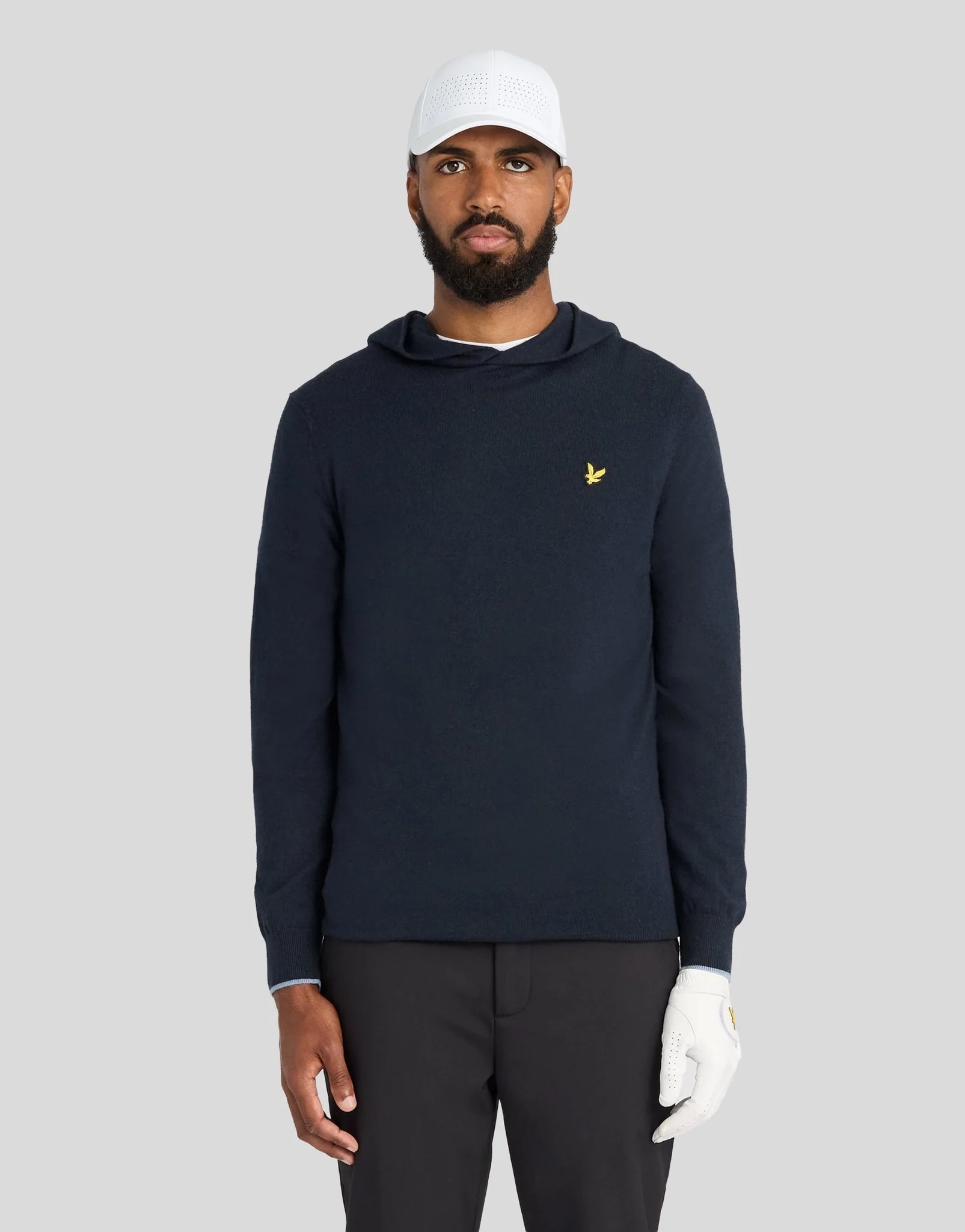 Lyle & Scott Cashmere Blend Hoodie Dark