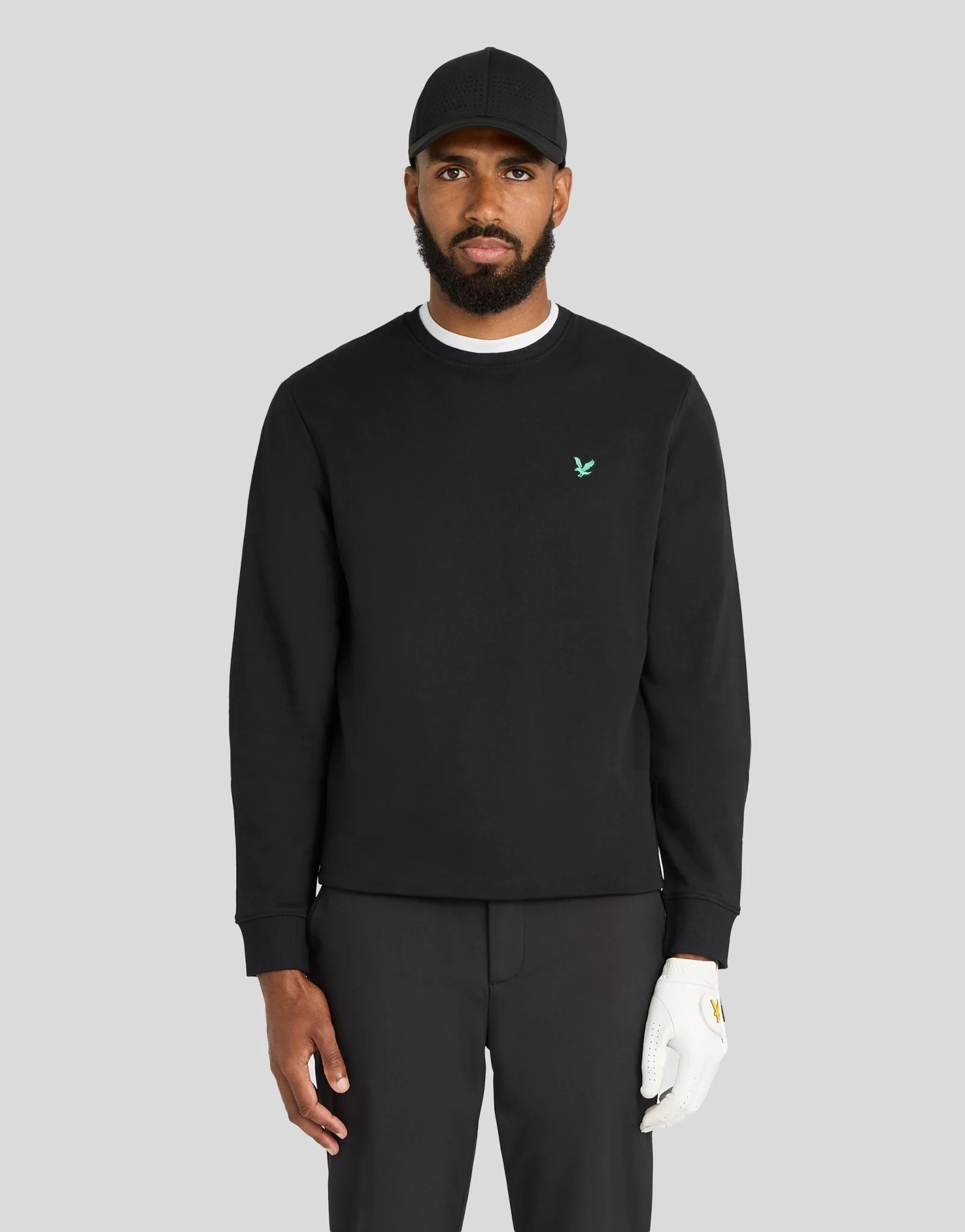 Lyle & Scott Eagle Cotton Crew Neck Sweatshirt In